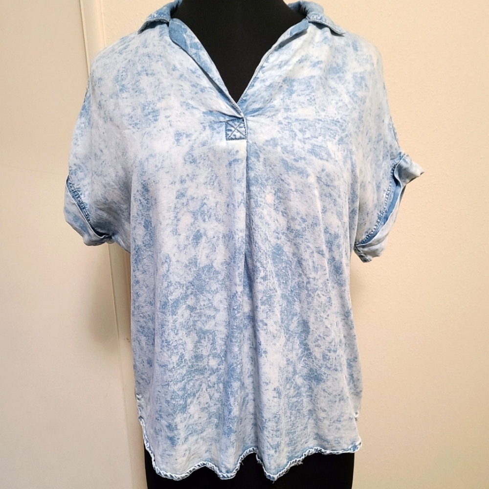 Thread+Supply Blue and white blouse
